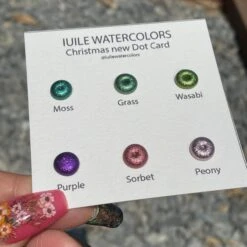 New Christmas Dot Card Tester Sampler Watercolor Shimmer Glittery Paints -Jewellery Soldes Boutique il fullxfull.5474875487 t198