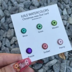 New Christmas Dot Card Tester Sampler Watercolor Shimmer Glittery Paints -Jewellery Soldes Boutique il fullxfull.5474875575 rylo