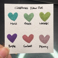 New Christmas Dot Card Tester Sampler Watercolor Shimmer Glittery Paints -Jewellery Soldes Boutique il fullxfull.5474875727 dhua