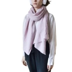 Mauve Pink Organic Cotton Gauze Scarf Long Scarf Women Scarf Spring Scarf Medium Cotton Muslin Scarf Christmas Gift