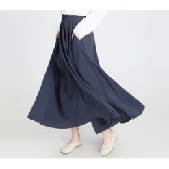 Custom Size Cotton Skirt Loose Skirts A-line Elastic Waist Skirt Travel Skirt Beach Skirt Dark Gray Christmas Gift -Jewellery Soldes Boutique il fullxfull.5478499960 g94e