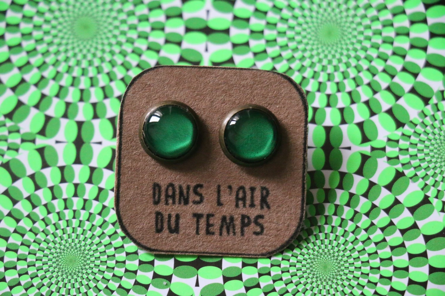 DARK GREEN STUDS Earrings, Ear Studs, Sap Green Post Earrings, Color Block Jewelry, Statement Jewelry, Christmas Gift, Danslairdutemps 5 DARK GREEN STUDS Earrings, Ear Studs, Sap Green Post Earrings, Color Block Jewelry, Statement Jewelry, Christmas Gift, Danslairdutemps - Image 3