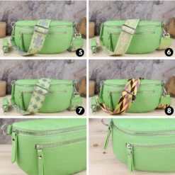 Crossbody And Belt Bag With Patterned Strap, Leather Waist Bag, Belly Bag With Strap, Christmas Gift, Women Shoulder Bag With Silber Zipper -Jewellery Soldes Boutique il fullxfull.5482911268 icml