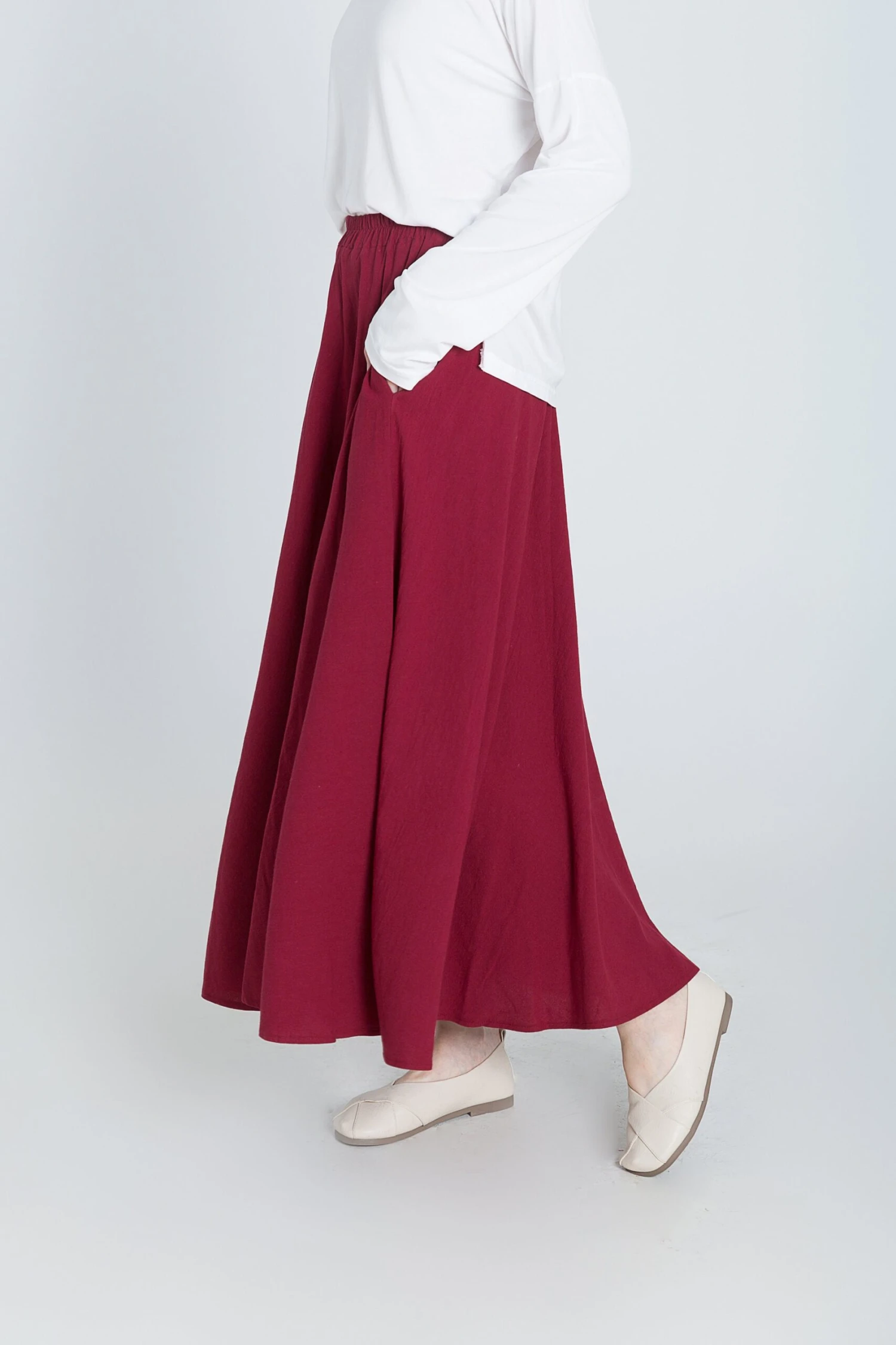 Custom Size Cotton Skirt Loose Skirts A-line Elastic Waist Skirt Travel Skirt Beach Skirt Red Christmas Gift 5 Custom Size Cotton Skirt Loose Skirts A-line Elastic Waist Skirt Travel Skirt Beach Skirt Red Christmas Gift - Image 3