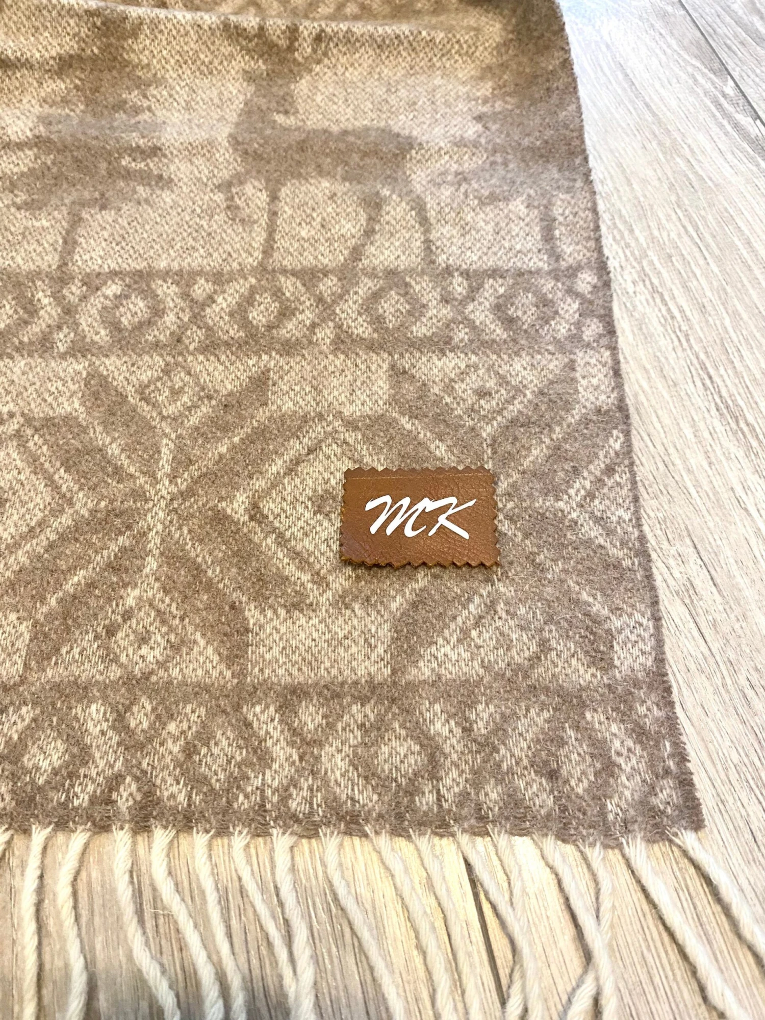 Merino Wool Scarf Personalized Christmas GiftBeige Wool Scarf Brown Blanket Scarf Oversized Wrap Wool Cape Winter Wedding Scarf Bridal Gift 4 Merino Wool Scarf Personalized Christmas GiftBeige Wool Scarf Brown Blanket Scarf Oversized Wrap Wool Cape Winter Wedding Scarf Bridal Gift - Image 2