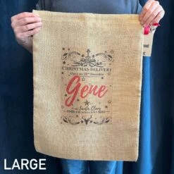 Personalised Burlap Christmas Sack, Hessian Fabric Sack, Santa Sack, Christmas Stocking, Red Personalise, Child Xmas, Personalize Jute Gift -Jewellery Soldes Boutique il fullxfull.5500577761 qe3t