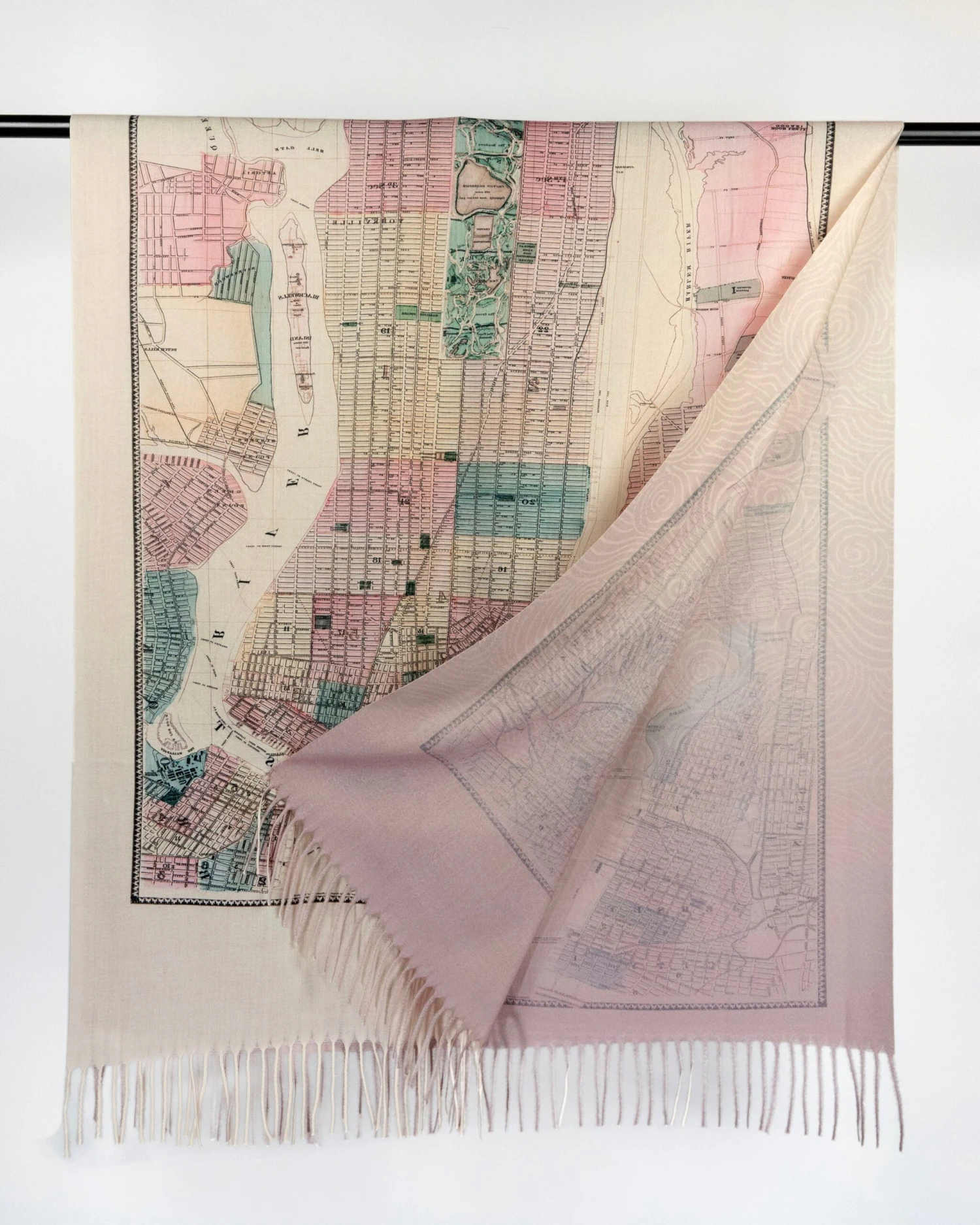 New York Lover Vintage Map Scarf Christmas Gift For Manhattan Lover Cashmere-like Fringe Shawl Winter Wrap 6 New York Lover Vintage Map Scarf Christmas Gift For Manhattan Lover Cashmere-like Fringe Shawl Winter Wrap - Image 4