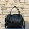 Women Leather Bag -Gift For Her-Black Leather Bag-Personalized Bag Leather -Shoulder Bag- Christmas Gift For Mom, Sister, Wife