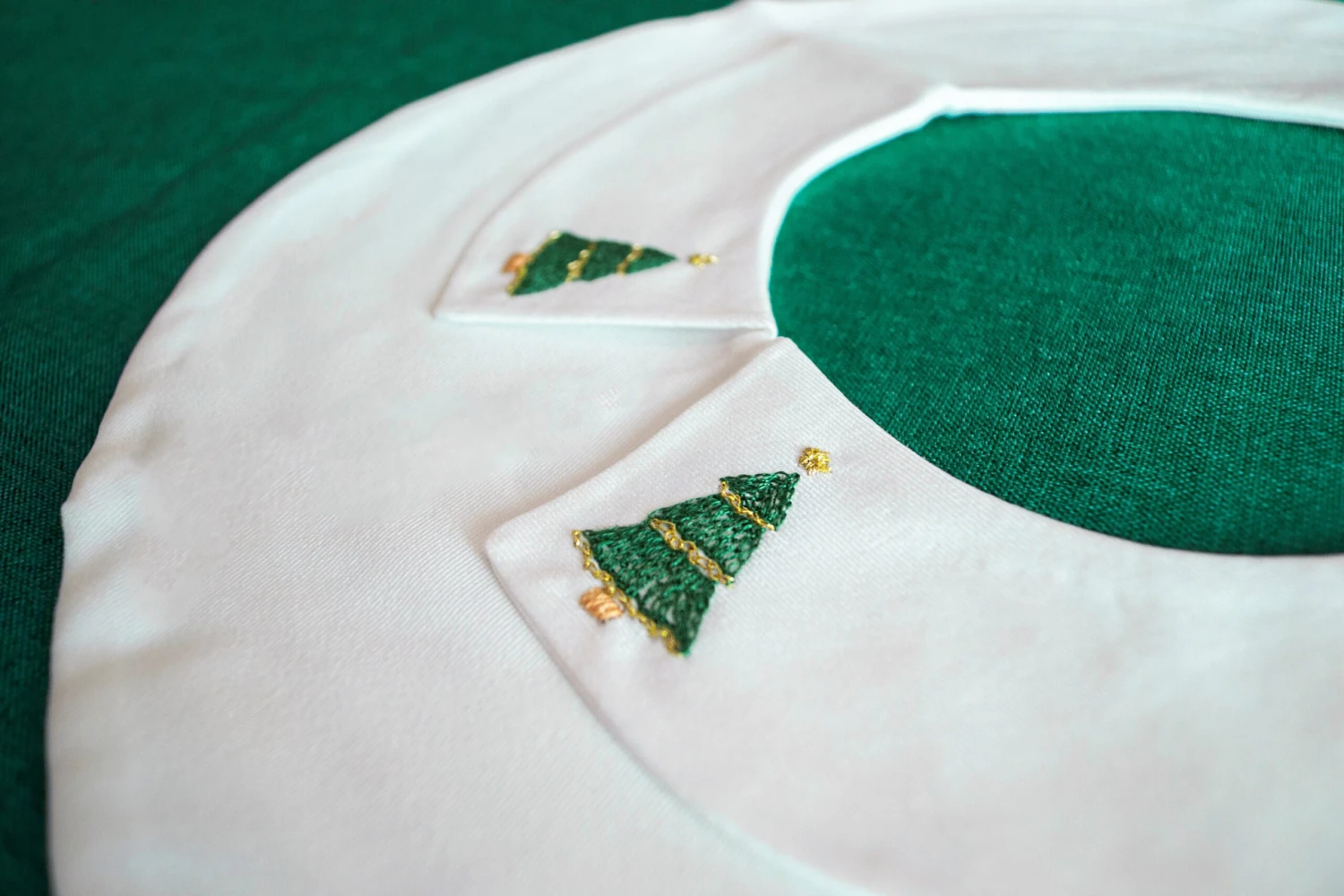 Christmas Holly Embroidered Detachable Peter Pan Collar 9 Christmas Holly Embroidered Detachable Peter Pan Collar - Image 7