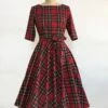 Christmas Red Plaid Tartan Dress Holiday
