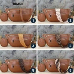 Belly Bag Leather With Extra Strap And Extra Wallet, Fanny Pack With Leather Belt And Patterned Belt, Women Shoulder Bag, Christmas Gift -Jewellery Soldes Boutique il fullxfull.5526180930 ma7s