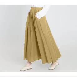 Custom Size Cotton Skirt Loose Skirts A-line Elastic Waist Skirt Travel Skirt Beach Skirt Yellow Christmas Gift -Jewellery Soldes Boutique il fullxfull.5526606597 k8ys