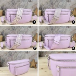 Crossbody And Belt Bag With Patterned Strap, Leather Waist Bag, Belly Bag With Strap, Christmas Gift, Women Shoulder Bag With Silber Zipper -Jewellery Soldes Boutique il fullxfull.5531019965 50b7