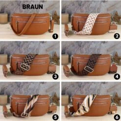 Crossbody And Belt Bag With Patterned Strap, Leather Waist Bag, Belly Bag With Strap, Christmas Gift, Women Shoulder Bag With Silber Zipper -Jewellery Soldes Boutique il fullxfull.5531020431 czdg