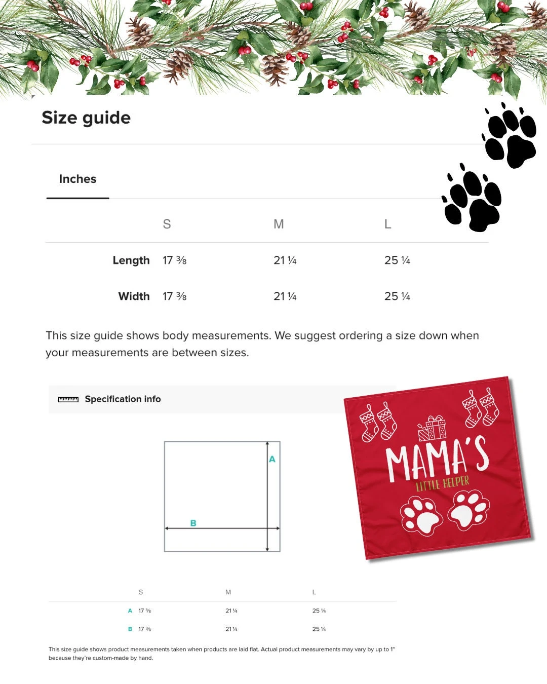 Mama's Little Helper Pet Bandana | Pet Wear, Holiday Gift, Christmas Pets, Limited Edition 6 Mama's Little Helper Pet Bandana | Pet Wear, Holiday Gift, Christmas Pets, Limited Edition - Image 4