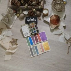Enchantment 12 Mini Pans Of Watercolor With Effects | Metallic And Glitter Watercolor | Watercolor Craft | Painter Christmas Gift -Jewellery Soldes Boutique il fullxfull.5535662106 ou9m