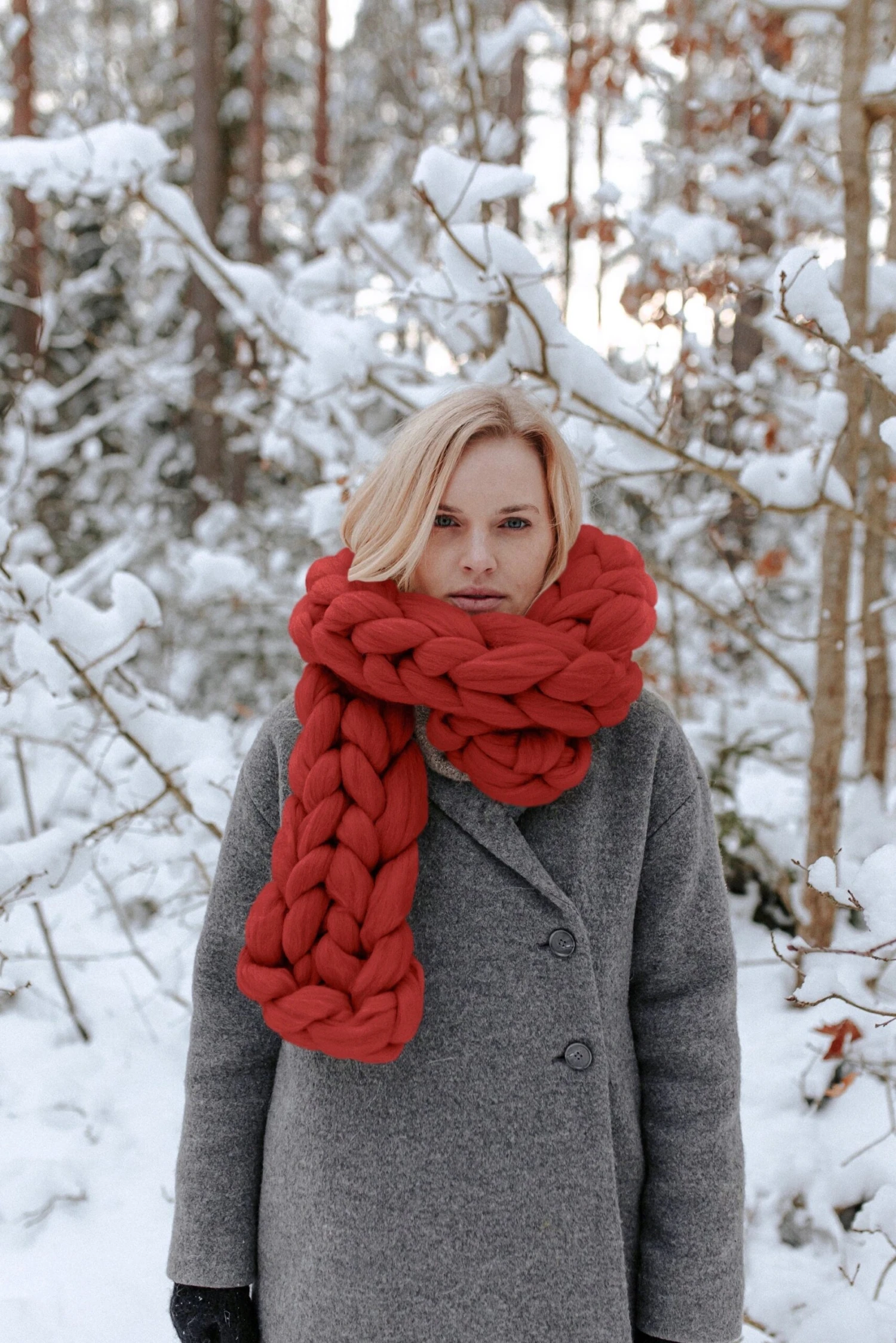 Chunky Knit Scarf, Oversized Scarf, Warm Scarf, Winter Scarf, Wool Scarf, Merino Scarf, Christmas Gift 5 Chunky Knit Scarf, Oversized Scarf, Warm Scarf, Winter Scarf, Wool Scarf, Merino Scarf, Christmas Gift - Image 3