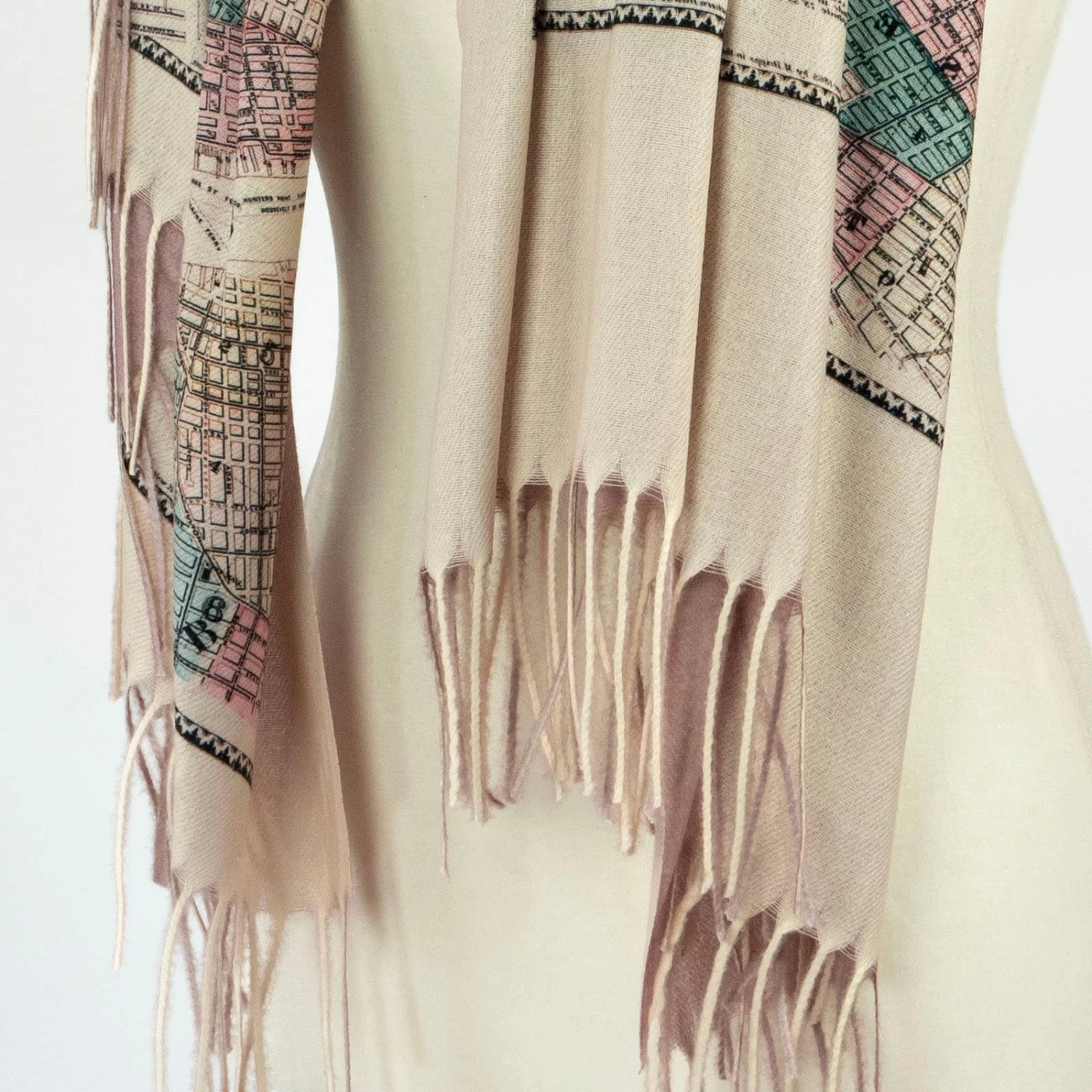 New York Lover Vintage Map Scarf Christmas Gift For Manhattan Lover Cashmere-like Fringe Shawl Winter Wrap 5 New York Lover Vintage Map Scarf Christmas Gift For Manhattan Lover Cashmere-like Fringe Shawl Winter Wrap - Image 3