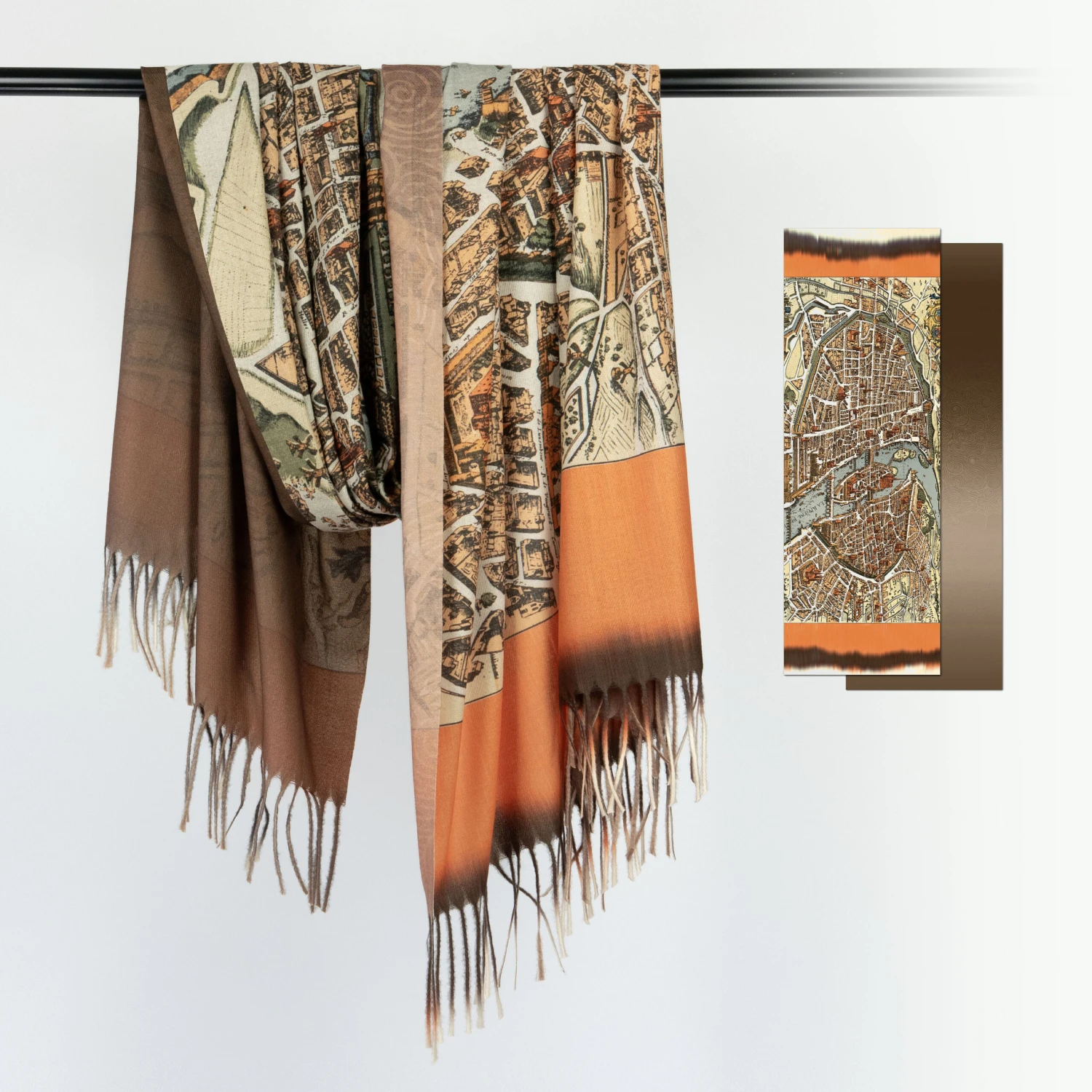 New York Lover Vintage Map Scarf Christmas Gift For Manhattan Lover Cashmere-like Fringe Shawl Winter Wrap 12 New York Lover Vintage Map Scarf Christmas Gift For Manhattan Lover Cashmere-like Fringe Shawl Winter Wrap - Image 10