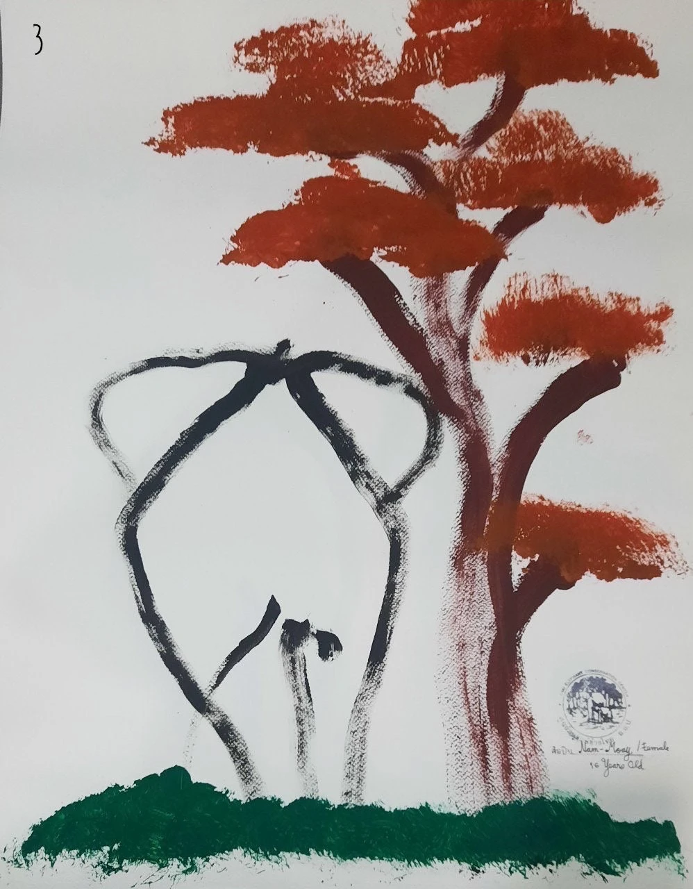 Oil Painting Made By Thai Elephants, Elephant Painting, Elephant Wall Decor, Birthday Gift, Mother Gift, New Year Gift, Christmas Gift 7 Oil Painting Made By Thai Elephants, Elephant Painting, Elephant Wall Decor, Birthday Gift, Mother Gift, New Year Gift, Christmas Gift - Image 5