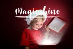 Magic Shine Box Overlays, Christmas Overlays, Fairy Magic Dust Effect Gift Box Present Overlays, Xmas Overlays, Magic Light Photoshop