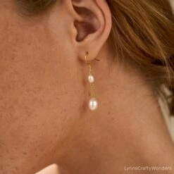 Real Pearl Drop Earrings, Dainty Pearl Dangle Earrings, Everyday Earrings For Women, Bridesmaid Gift For Her, Bridal Earrings,Christmas Gift -Jewellery Soldes Boutique il fullxfull.5557886643 ym55