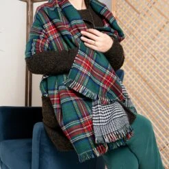Plaid Patterned Scotland Scarf, Double-Sided Warm Winter Neck Scarf For Women, Evening Shawls & Wraps, Hostess Gift, Christmas Gift For Her -Jewellery Soldes Boutique il fullxfull.5559274814 4mvb