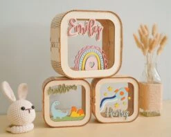 Wooden Piggy Banks, Baby Christmas Gifts, Kids Bank, 4 Year Old Boy Gift, Piggy Bank For Girl, Toddler Gifts, Money Banks E10