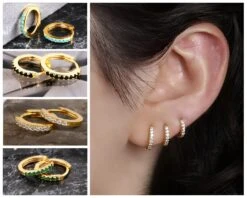 Hoop Earrings Gift Set For Multiple Piercings, Gold Small Huggie Hoop Earrings, Earring Stacking Set, Tiny Silver Christmas Gift Earring Set -Jewellery Soldes Boutique il fullxfull.5565530220 ctec