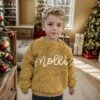 Embroidered Baby Sweater For Boys/girls/kids，Custom Baby Sweater With Hand-Embroidered Name And Monogram，Baby Shower Gift,Christmas Gift -Jewellery Soldes Boutique il fullxfull.5566361508 lnps