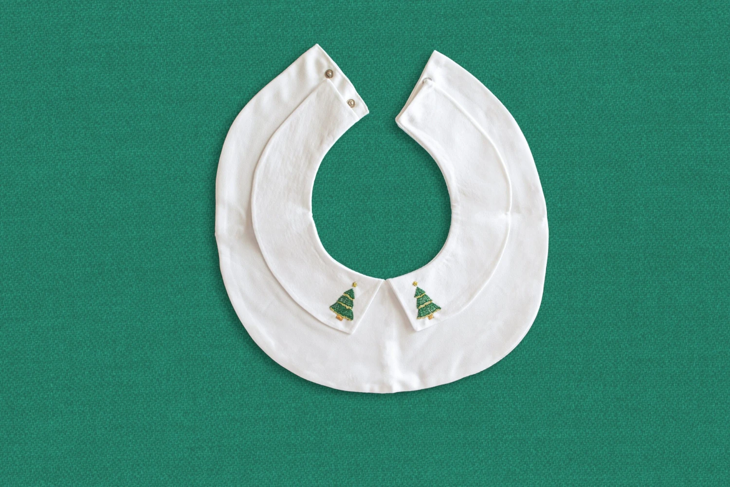 Christmas Holly Embroidered Detachable Peter Pan Collar 6 Christmas Holly Embroidered Detachable Peter Pan Collar - Image 4