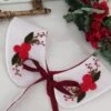 Removable Linen Christmas Collar, Embroidered Collar, Petter Pan Collar, Gift For Her , Vintage Embroidered Collar , Boho Style Collar