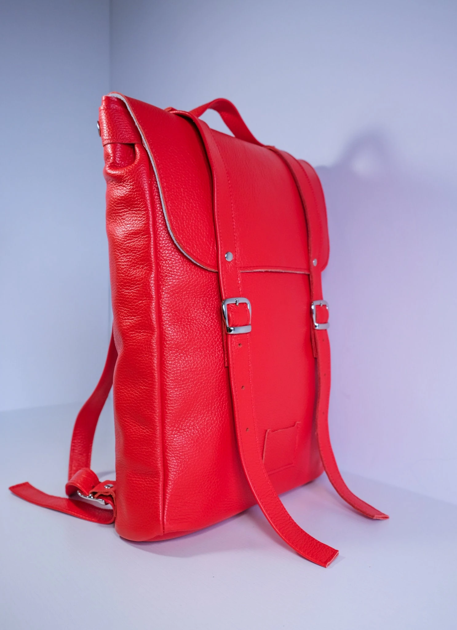 Hot Red Colored Middle Size Leather Backpack Rucksack / In Stock / Laptop Backpack / Leather Rucksack / Womens Backpack / Christmas Gift / 3 Hot Red Colored Middle Size Leather Backpack Rucksack / In Stock / Laptop Backpack / Leather Rucksack / Womens Backpack / Christmas Gift /