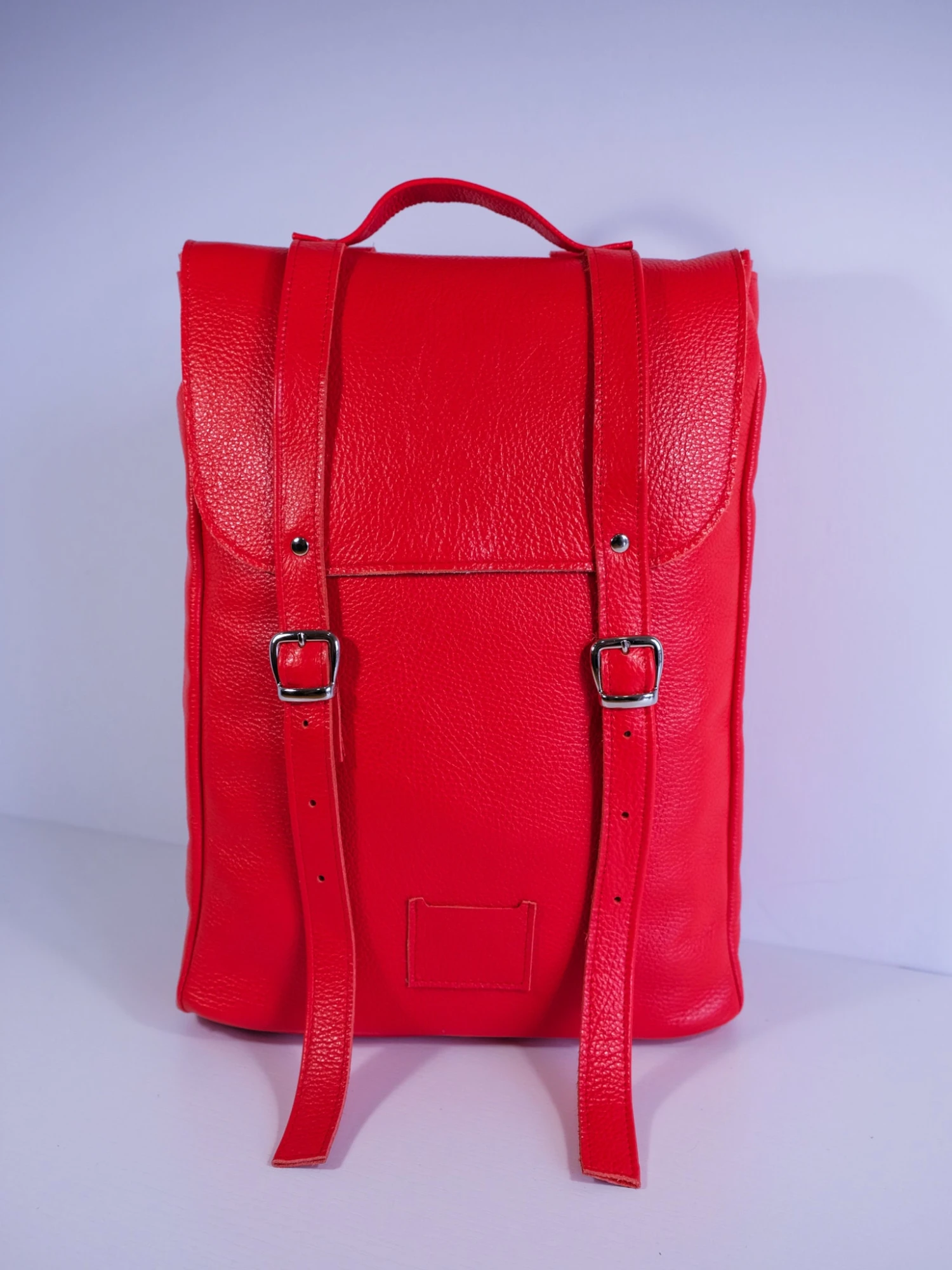 Hot Red Colored Middle Size Leather Backpack Rucksack / In Stock / Laptop Backpack / Leather Rucksack / Womens Backpack / Christmas Gift / 4 Hot Red Colored Middle Size Leather Backpack Rucksack / In Stock / Laptop Backpack / Leather Rucksack / Womens Backpack / Christmas Gift / - Image 2