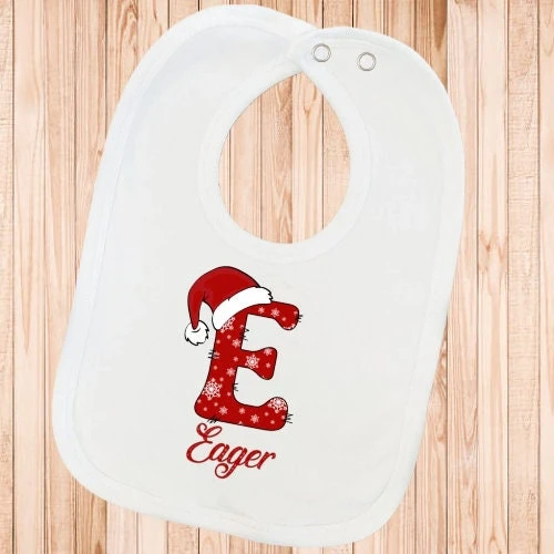 Personalised Christmas Baby Bibs | Custom Baby Bib | Cotton Drooling Bib | Newborn Baby Gift 5 Personalised Christmas Baby Bibs | Custom Baby Bib | Cotton Drooling Bib | Newborn Baby Gift - Image 3