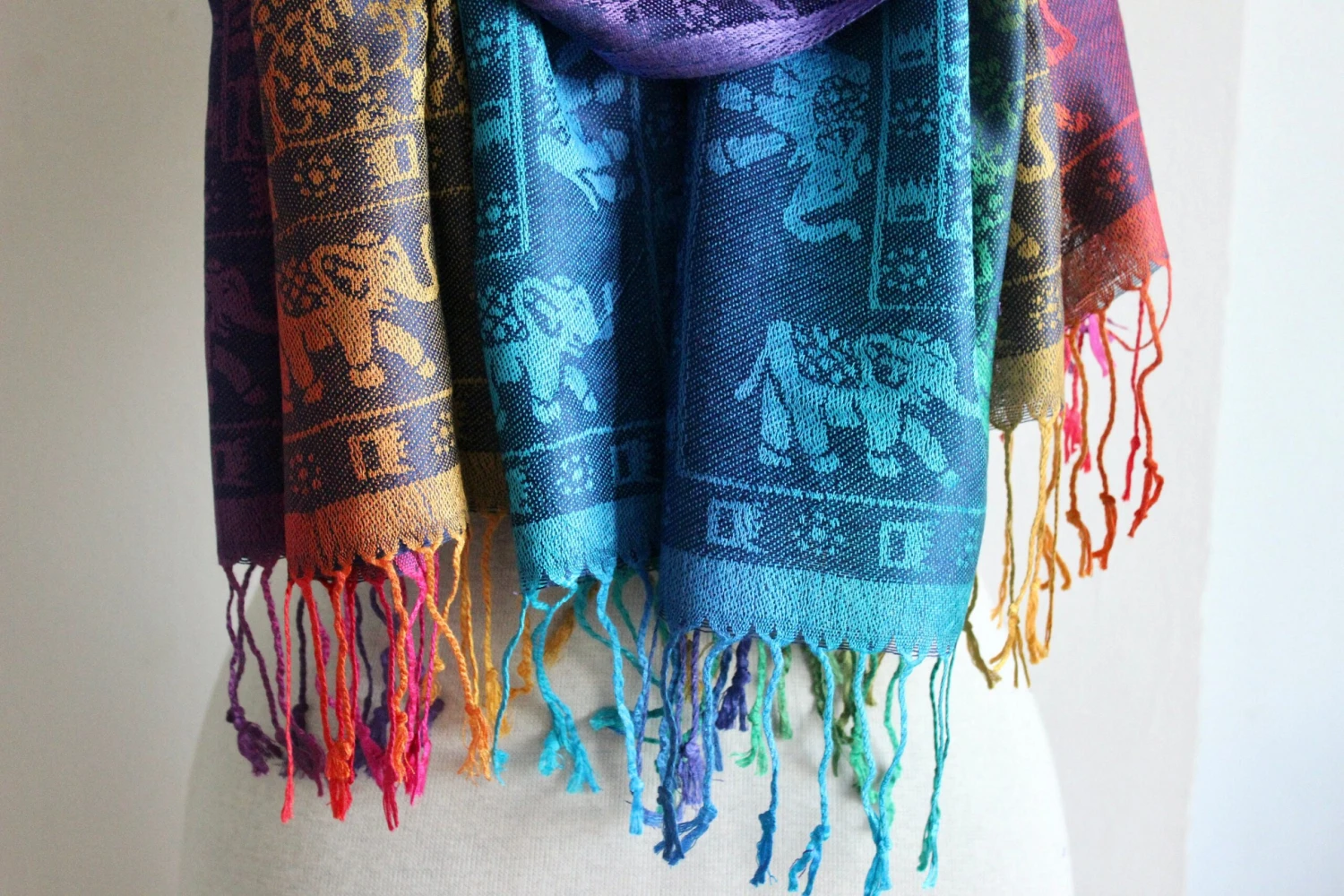 Elephant Pashmina Scarf Shawl - Elephant Gift - Gift Scarf Shawl - Woman Gift - Best Friends Gift - Christmas Gifts For Scarf 10 Elephant Pashmina Scarf Shawl - Elephant Gift - Gift Scarf Shawl - Woman Gift - Best Friends Gift - Christmas Gifts For Scarf - Image 8