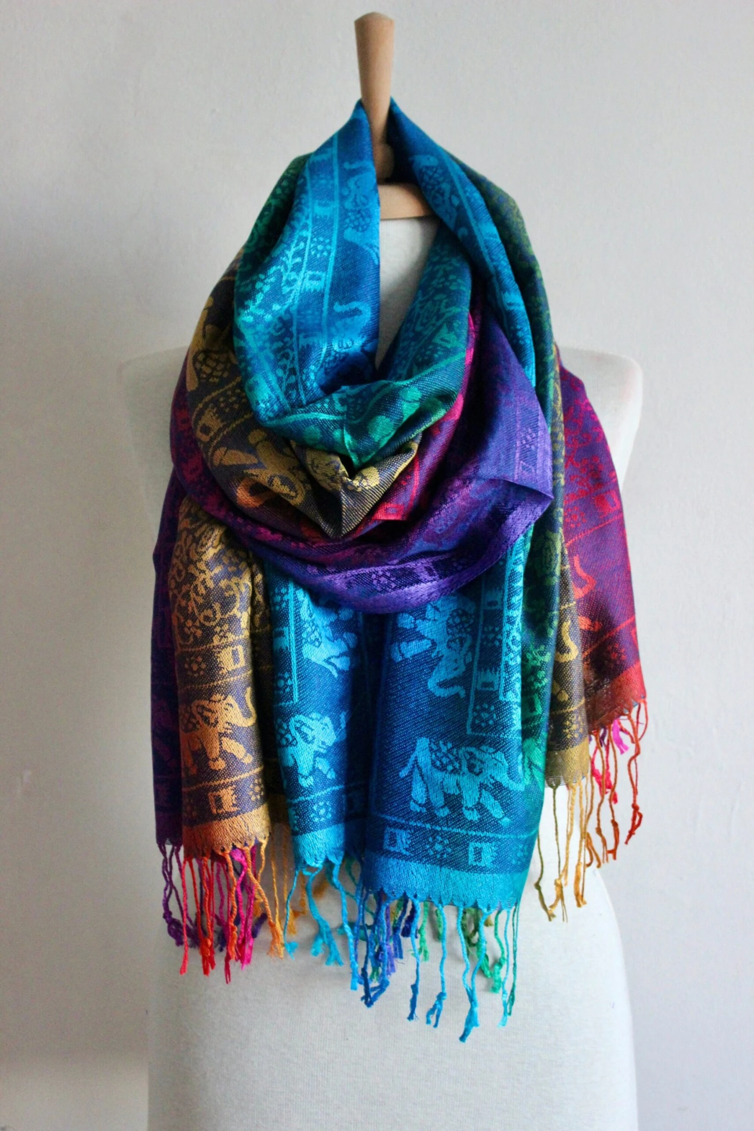 Elephant Pashmina Scarf Shawl - Elephant Gift - Gift Scarf Shawl - Woman Gift - Best Friends Gift - Christmas Gifts For Scarf 3 Elephant Pashmina Scarf Shawl - Elephant Gift - Gift Scarf Shawl - Woman Gift - Best Friends Gift - Christmas Gifts For Scarf