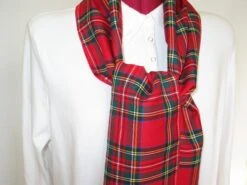 Scarf, Royal Stewart Tartan Scarf Gift For Christmas Or Holiday Photos, Stewart Tartan Scarf To Brighten Your Office Sweater