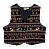 Vintage Embroidered Christmas Vest Womens Size 2X | 90s Velour Holiday Theme Waistcoat