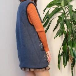 Conviction Navy Wool Vintage Christmas Jumper Vest -Jewellery Soldes Boutique il fullxfull.5589526044 o7na