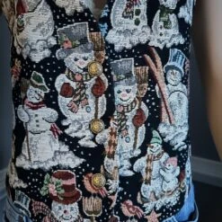 Vintage Snowmen Christmas Tapestry Vest 90s M/L 11 Vintage Snowmen Christmas Tapestry Vest 90s M/L -Jewellery Soldes Boutique il fullxfull.5593529598 c5ye