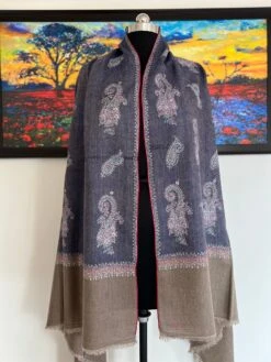 Pashmina Shawl, Embroidered Pashmina Wrap, Handwoven, Hand Embroidery, Christmas Gifts,Wedding Favours ,Handmade Accessories, 40 X 80 Inch