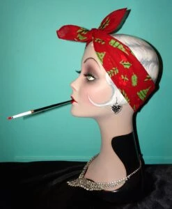 Vintage Christmas Tree & Holly Bandana -Jewellery Soldes Boutique il fullxfull.5595953402 outu