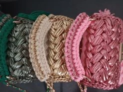 Handmade Crochet Colorful Metallic Knit Bag, Pink Metallic Bag, Gold Metallic Bag,khaki Metallic Bag, Christmas Gift, Colorful Metallic Bag -Jewellery Soldes Boutique il fullxfull.5601175012 is3u