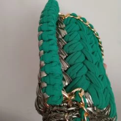 Handmade Crochet Colorful Metallic Knit Bag, Pink Metallic Bag, Gold Metallic Bag,khaki Metallic Bag, Christmas Gift, Colorful Metallic Bag -Jewellery Soldes Boutique il fullxfull.5601177654 nijl