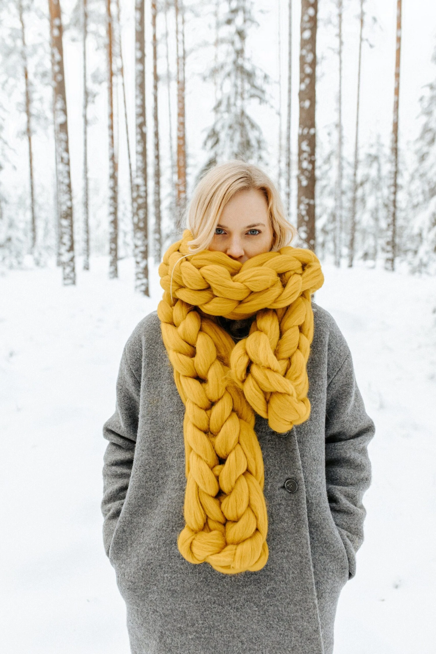 Chunky Knit Scarf, Oversized Scarf, Warm Scarf, Winter Scarf, Wool Scarf, Merino Scarf, Christmas Gift 11 Chunky Knit Scarf, Oversized Scarf, Warm Scarf, Winter Scarf, Wool Scarf, Merino Scarf, Christmas Gift - Image 9