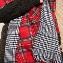 Plaid Patterned Scotland Scarf, Double-Sided Warm Winter Neck Scarf For Women, Evening Shawls & Wraps, Hostess Gift, Christmas Gift For Her -Jewellery Soldes Boutique il fullxfull.5607377537 dv18