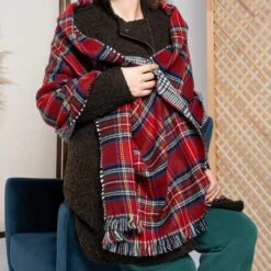 Plaid Patterned Scotland Scarf, Double-Sided Warm Winter Neck Scarf For Women, Evening Shawls & Wraps, Hostess Gift, Christmas Gift For Her -Jewellery Soldes Boutique il fullxfull.5607377539 at7l