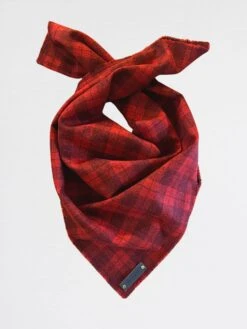 Oversized Bandana, Handmade, High Quality-scarf-holiday Gift-Christmas-winter Fashion -accessories-red Plaid.