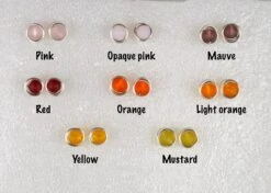 Green Sea Glass Studs • Sterling Silver Posts • Hypoallergenic Earrings • Handamade Earrings • Choose From 30 Colors • Christmas Gift Ideas -Jewellery Soldes Boutique il fullxfull.5619044045 tb84